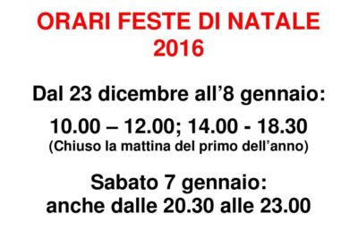 ORARI PISTA FESTE DI NATALE senza cap